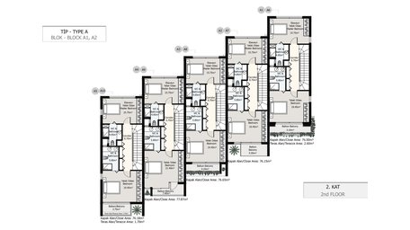 Type A 2nd Floor Plan